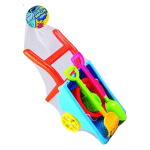 Wheelbarrow Beach Set with Bucket, Spade & Accessories